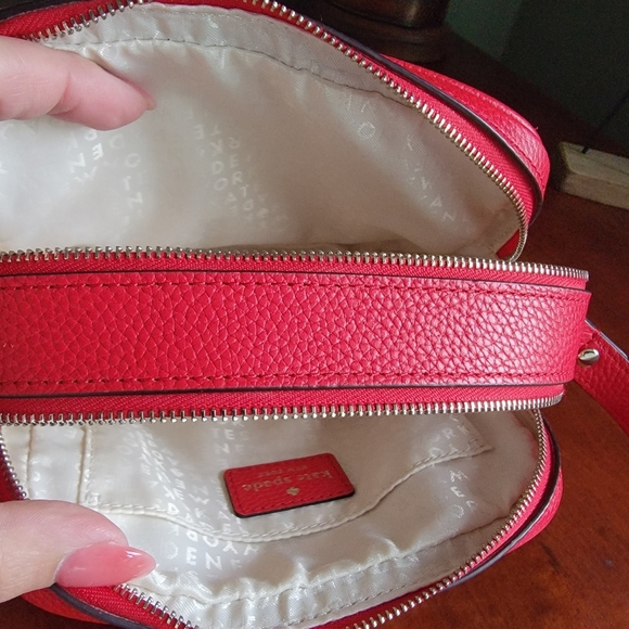 Kate Spade Mulberry Street Pyper Crossbody Bag Red Pebbled Leather WKRU3925 - Picture 15 of 16